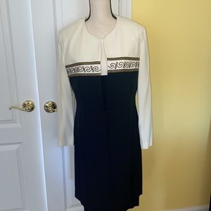 Gorgeous 2 Piece sleeveless dress with gold accents~ Like New